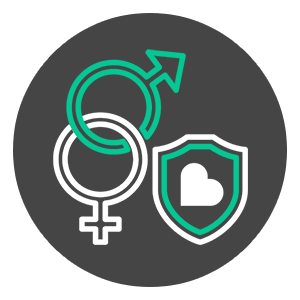 Icon of a heart with a paw print on it