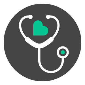 Icon of a heart with a paw print on it